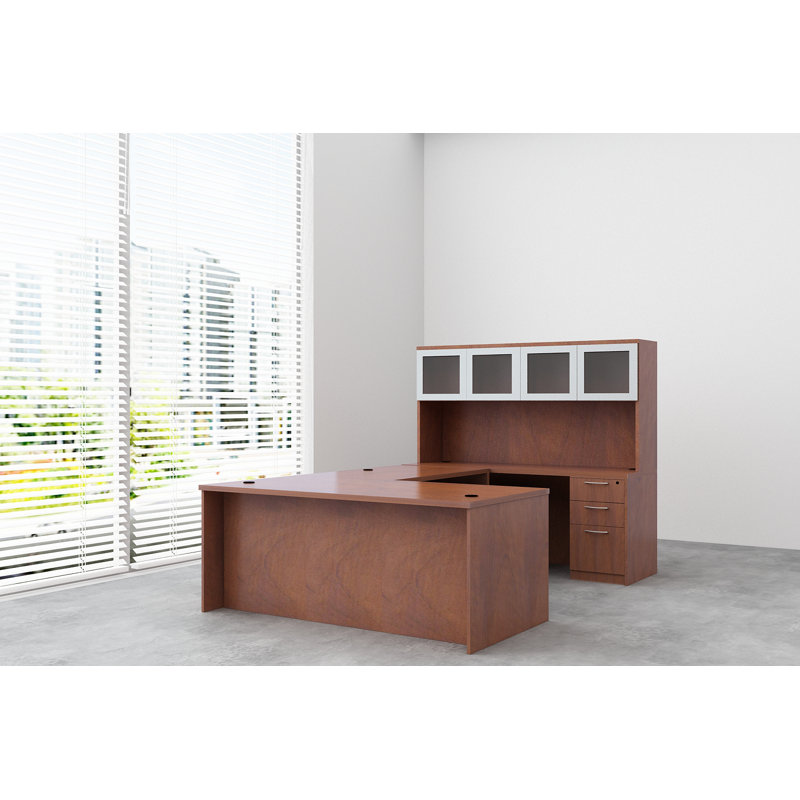 Alfa Furnishing Reversible UShape Executive Desk with Hutch Wayfair